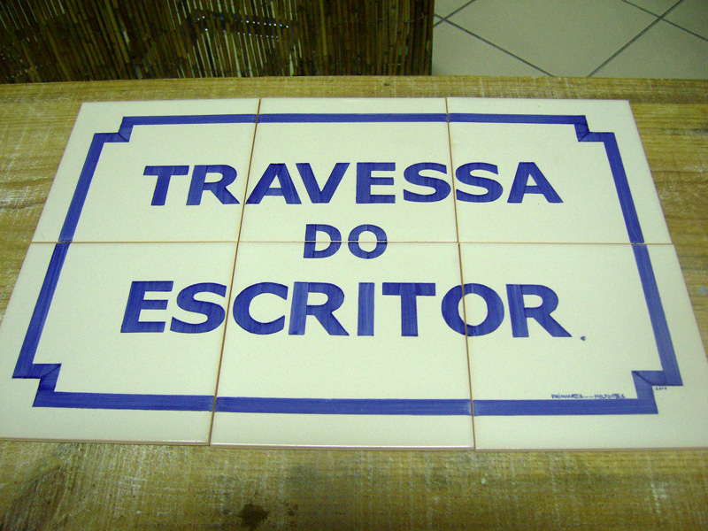 Painel Toponímico (Travessa do Escritor) 